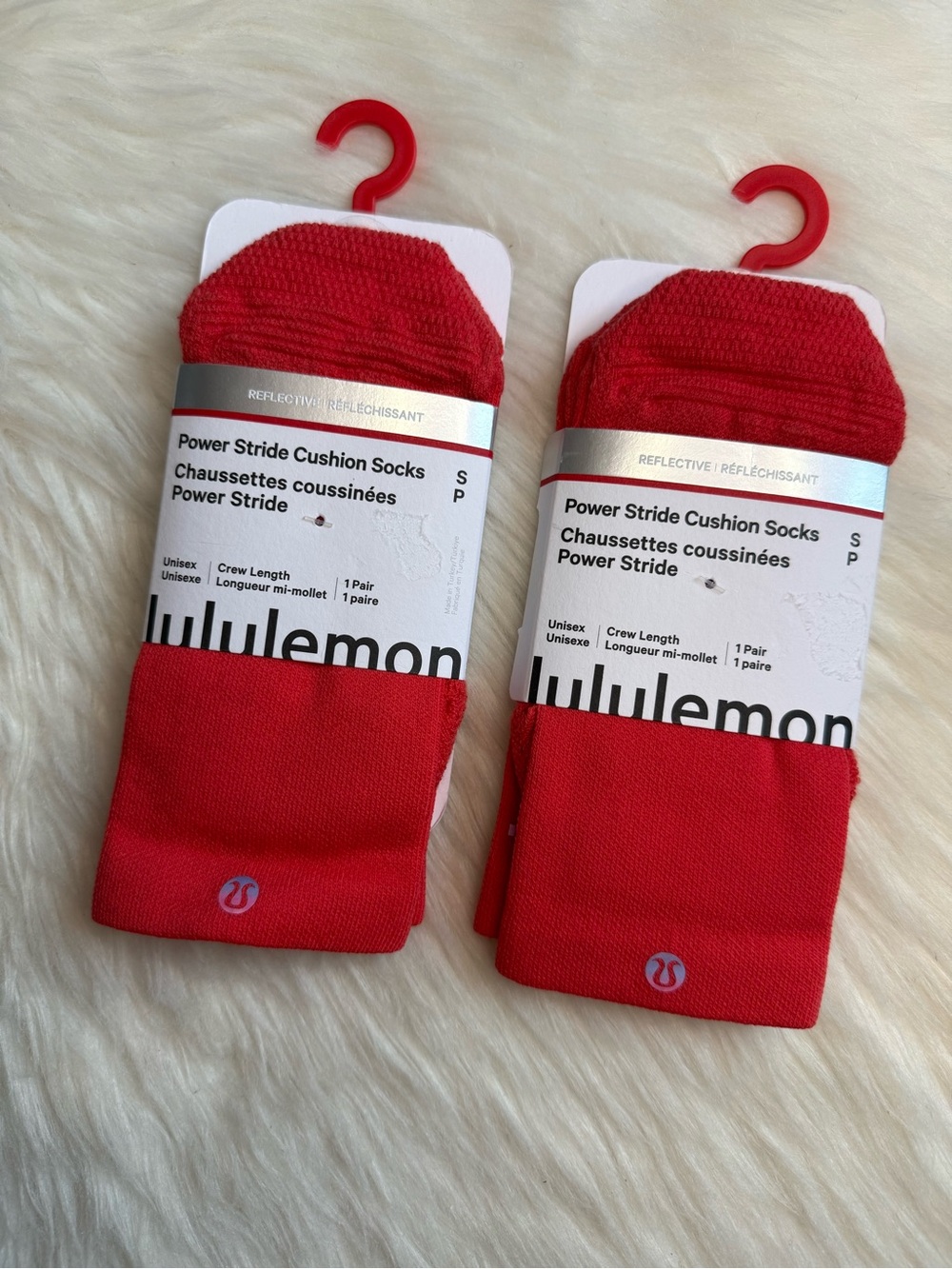 NWT Lululemon Power Stride Ankle Socks Lot 2 Pairs SBTZ Size S Crew Length